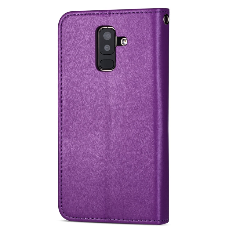For Samsung Galaxy A6+ (2018) Ultra-thin 9 Card Horizontal Flip Leather Case, with Card Slots & Holder & Lanyard