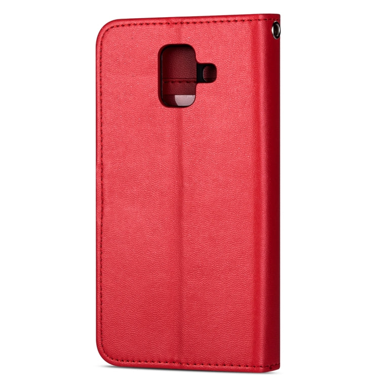 For Samsung Galaxy A8 (2018) Ultra-thin 9 Card Horizontal Flip Leather Case, with Card Slots & Holder & Lanyard