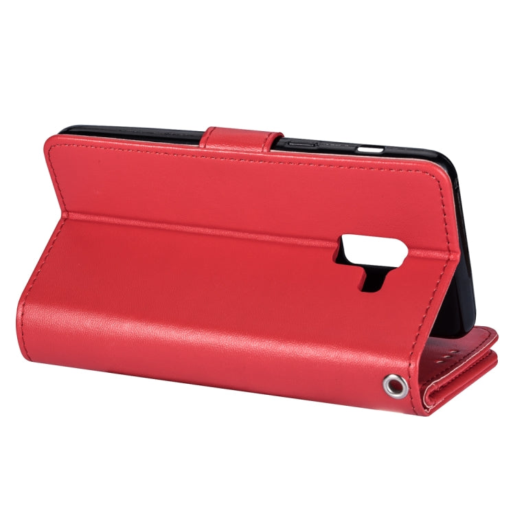 For Samsung Galaxy A8 (2018) Ultra-thin 9 Card Horizontal Flip Leather Case, with Card Slots & Holder & Lanyard