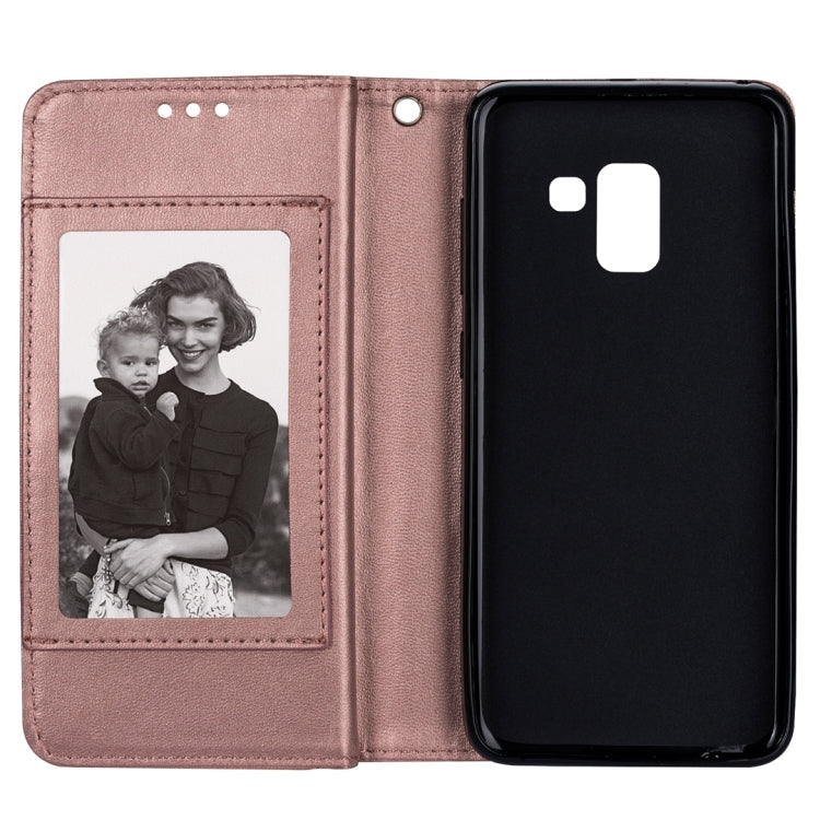For Samsung Galaxy A8 (2018) Ultra-thin 9 Card Horizontal Flip Leather Case, with Card Slots & Holder & Lanyard