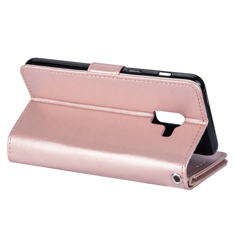 For Samsung Galaxy A8 (2018) Ultra-thin 9 Card Horizontal Flip Leather Case, with Card Slots & Holder & Lanyard
