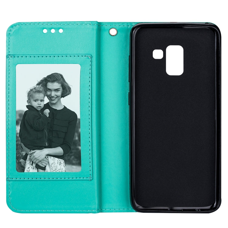 For Samsung Galaxy A8 (2018) Ultra-thin 9 Card Horizontal Flip Leather Case, with Card Slots & Holder & Lanyard