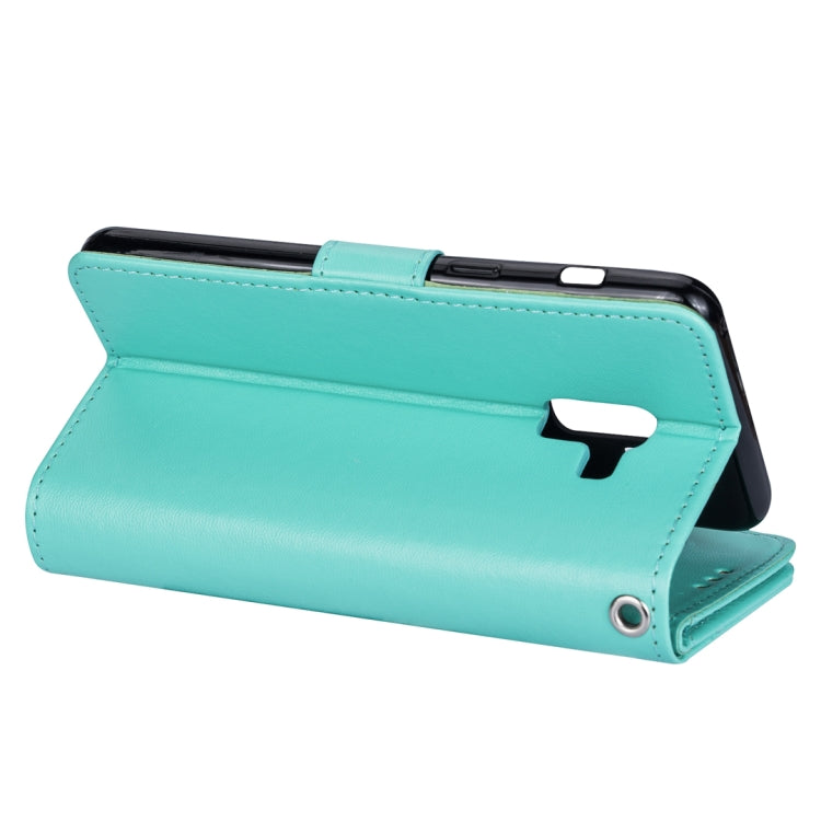 For Samsung Galaxy A8 (2018) Ultra-thin 9 Card Horizontal Flip Leather Case, with Card Slots & Holder & Lanyard