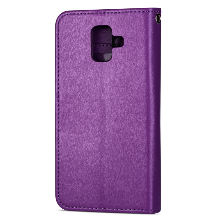 For Samsung Galaxy A8 (2018) Ultra-thin 9 Card Horizontal Flip Leather Case, with Card Slots & Holder & Lanyard