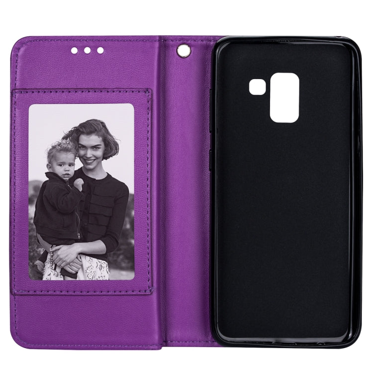 For Samsung Galaxy A8 (2018) Ultra-thin 9 Card Horizontal Flip Leather Case, with Card Slots & Holder & Lanyard