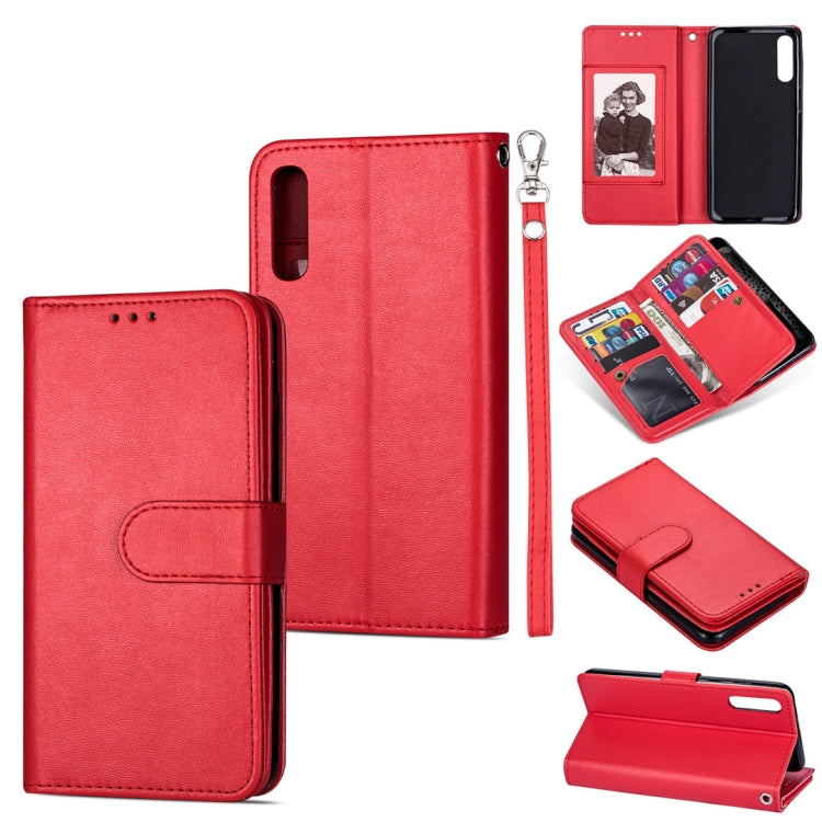 For Samsung Galaxy A70  Ultra-thin 9 Card Horizontal Flip Leather Case, with Card Slots & Holder & Lanyard