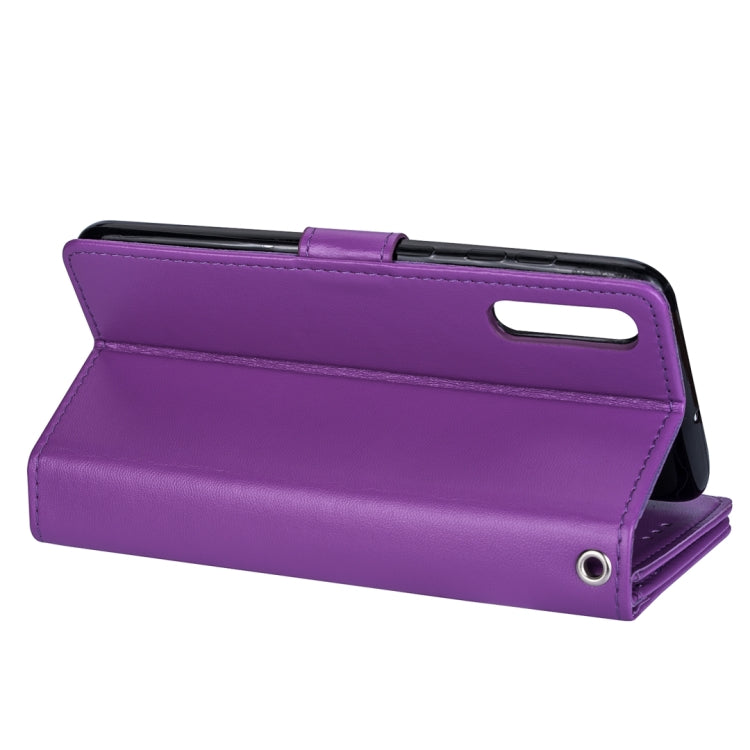 For Samsung Galaxy A70  Ultra-thin 9 Card Horizontal Flip Leather Case, with Card Slots & Holder & Lanyard