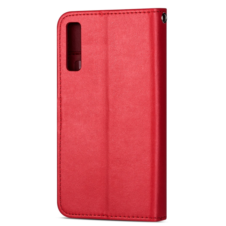For Samsung Galaxy A7 (2018) Ultra-thin 9 Card Horizontal Flip Leather Case, with Card Slots & Holder & Lanyard