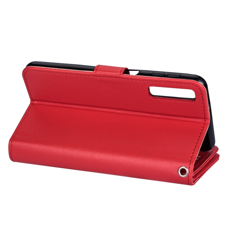 For Samsung Galaxy A7 (2018) Ultra-thin 9 Card Horizontal Flip Leather Case, with Card Slots & Holder & Lanyard