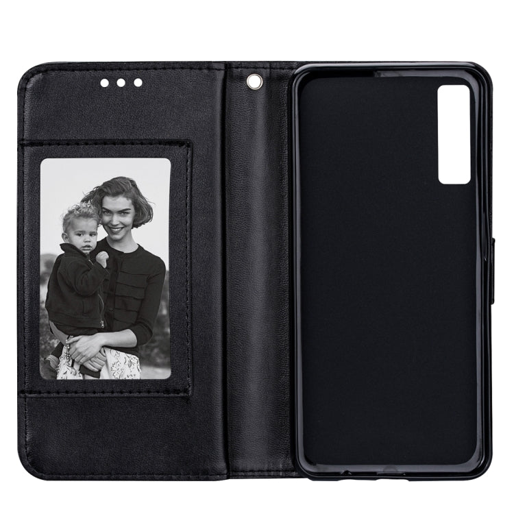 For Samsung Galaxy A7 (2018) Ultra-thin 9 Card Horizontal Flip Leather Case, with Card Slots & Holder & Lanyard