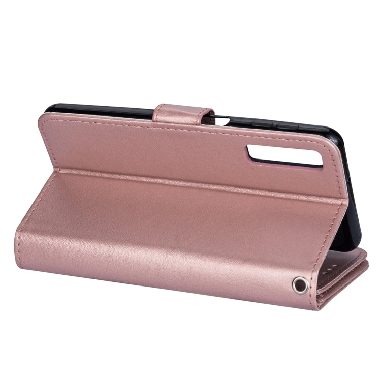 For Samsung Galaxy A7 (2018) Ultra-thin 9 Card Horizontal Flip Leather Case, with Card Slots & Holder & Lanyard