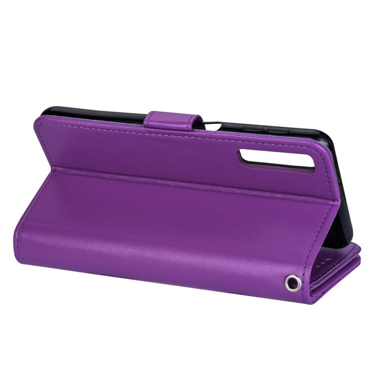 For Samsung Galaxy A7 (2018) Ultra-thin 9 Card Horizontal Flip Leather Case, with Card Slots & Holder & Lanyard