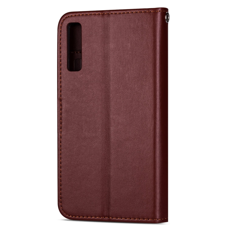 For Samsung Galaxy A7 (2018) Ultra-thin 9 Card Horizontal Flip Leather Case, with Card Slots & Holder & Lanyard
