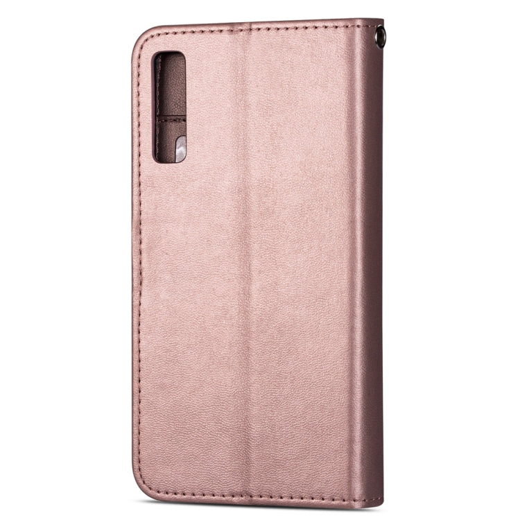 For Samsung Galaxy J3 (2018) Ultra-thin 9 Card Horizontal Flip Leather Case, with Card Slots & Holder & Lanyard