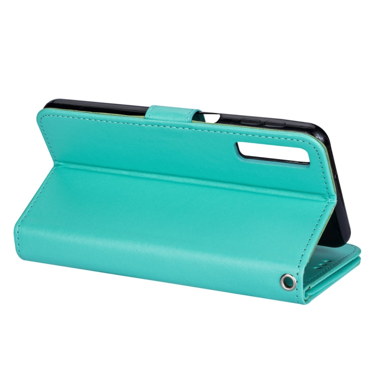 For Samsung Galaxy J3 (2018) Ultra-thin 9 Card Horizontal Flip Leather Case, with Card Slots & Holder & Lanyard