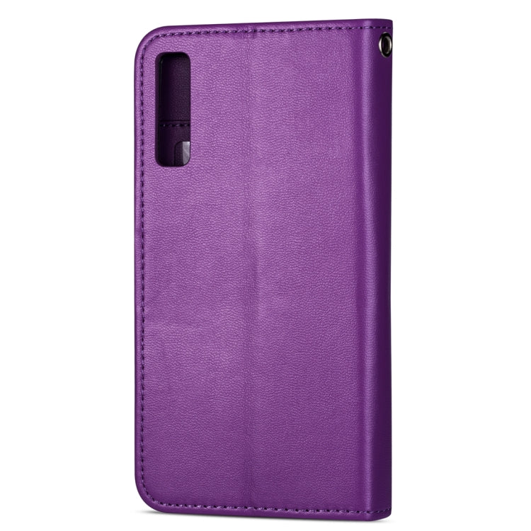 For Samsung Galaxy J3 (2018) Ultra-thin 9 Card Horizontal Flip Leather Case, with Card Slots & Holder & Lanyard
