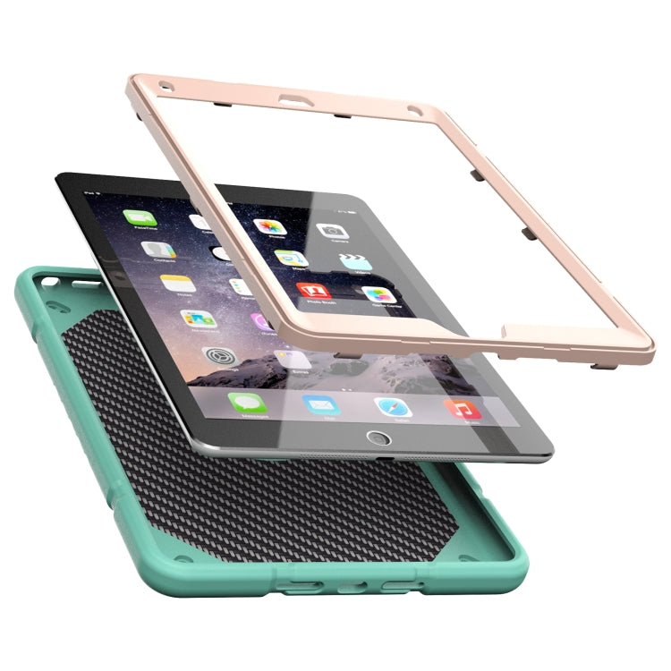 For iPad 10.2 2021 / 2020 / 2019 Armor Holder Silicone Hybrid PC Tablet Case