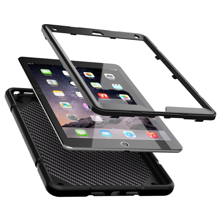 For iPad 10.2 2021 / 2020 / 2019 Armor Holder Silicone Hybrid PC Tablet Case