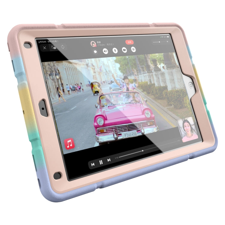 For iPad 10.2 2021 / 2020 / 2019 Armor Holder Silicone Hybrid PC Tablet Case