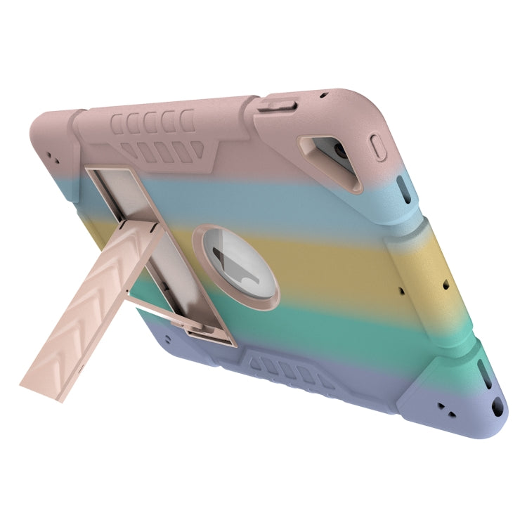 For iPad 10.2 2021 / 2020 / 2019 Armor Holder Silicone Hybrid PC Tablet Case