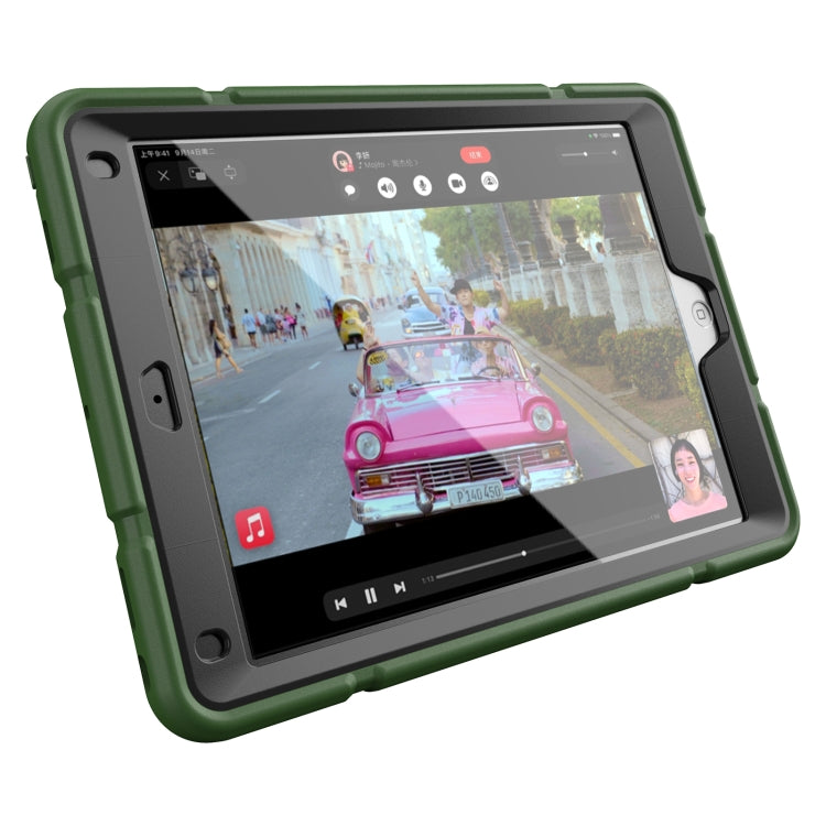 For iPad 10.2 2021 / 2020 / 2019 Armor Holder Silicone Hybrid PC Tablet Case