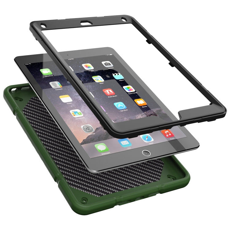 For iPad 10.2 2021 / 2020 / 2019 Armor Holder Silicone Hybrid PC Tablet Case
