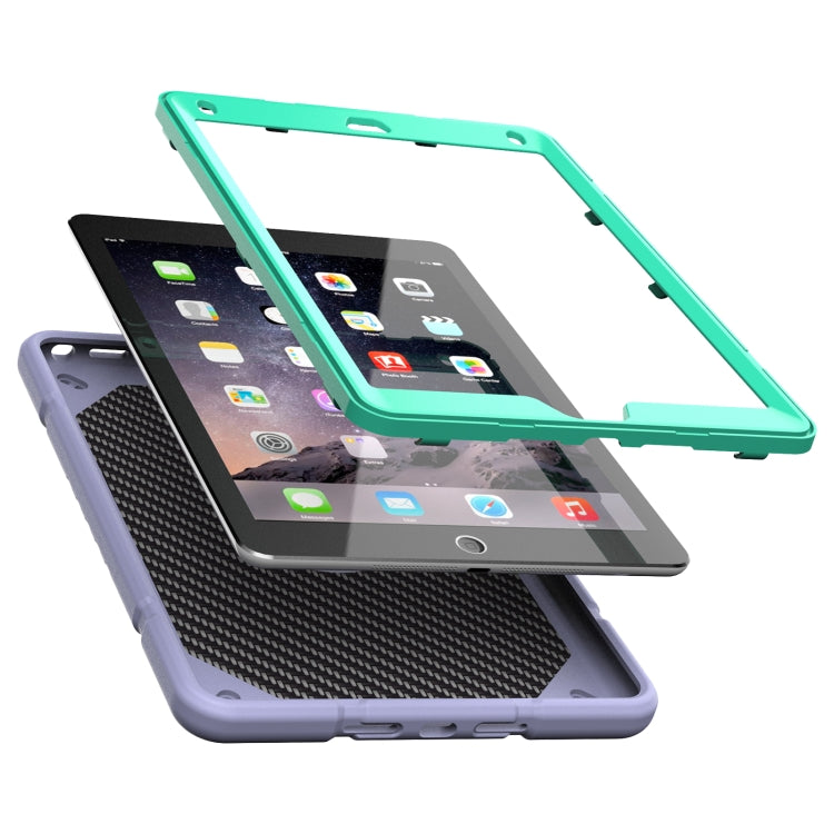 For iPad 10.2 2021 / 2020 / 2019 Armor Holder Silicone Hybrid PC Tablet Case