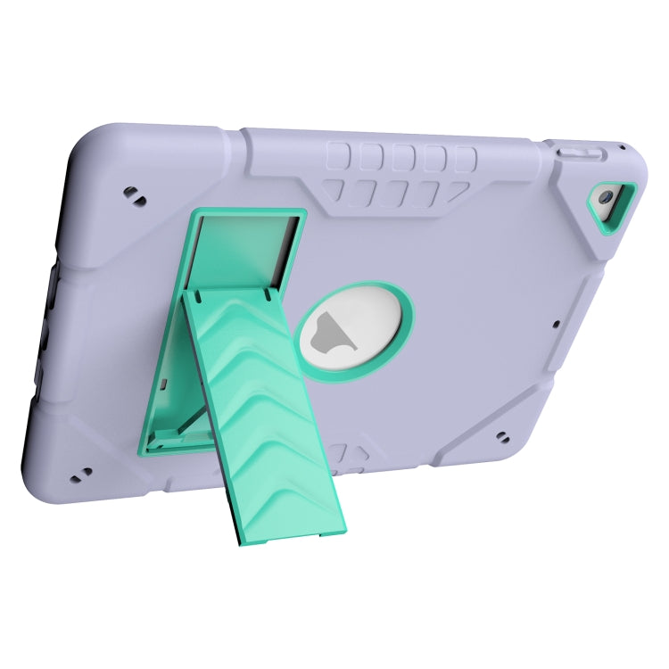 For iPad 10.2 2021 / 2020 / 2019 Armor Holder Silicone Hybrid PC Tablet Case
