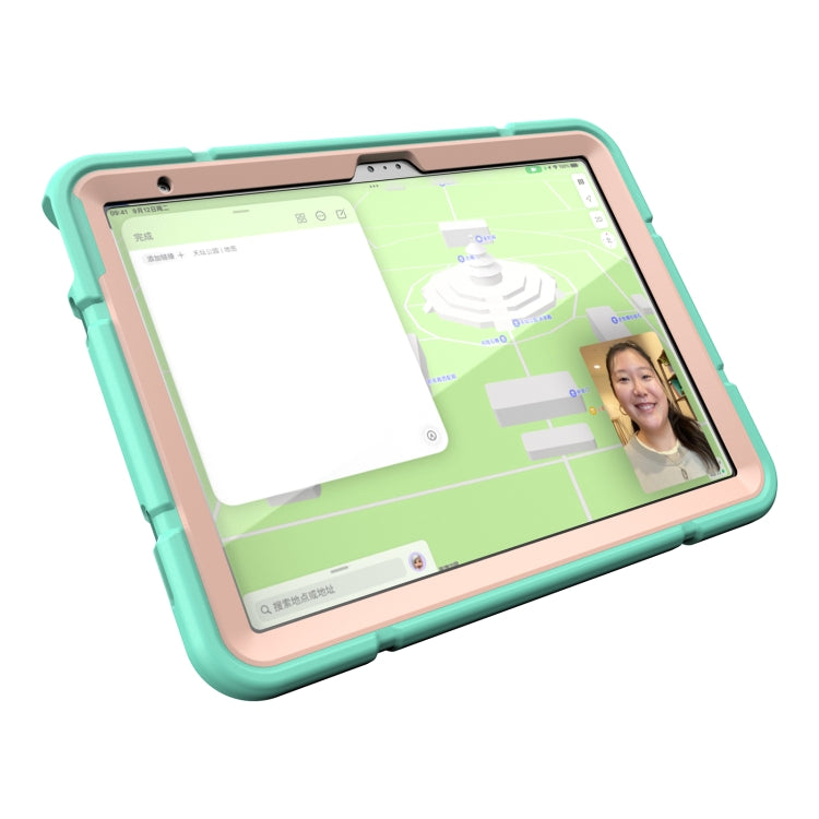 For iPad 2025 / 2022 Armor Holder Silicone Hybrid PC Tablet Case