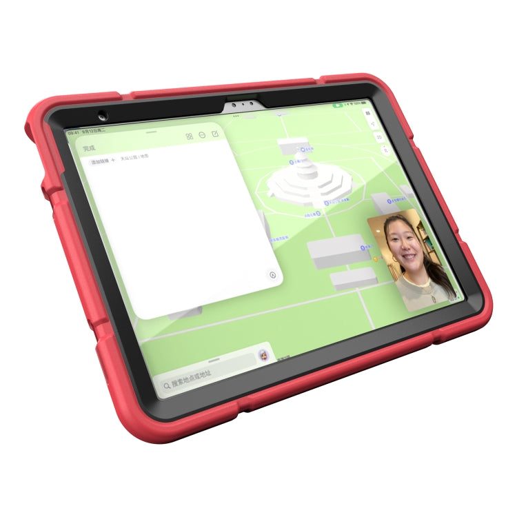 For iPad 2025 / 2022 Armor Holder Silicone Hybrid PC Tablet Case