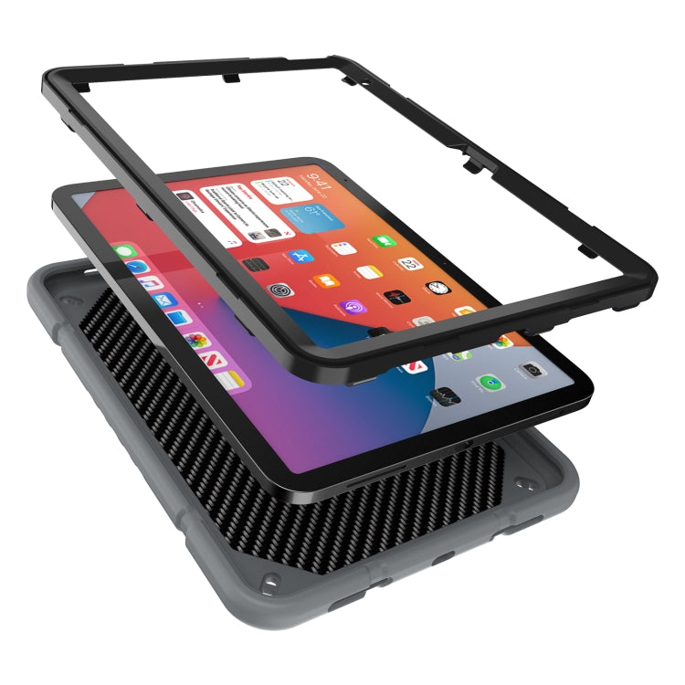 For iPad 2025 / 2022 Armor Holder Silicone Hybrid PC Tablet Case