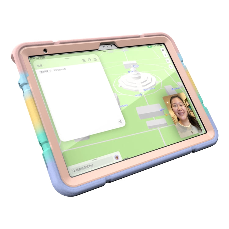 For iPad 2025 / 2022 Armor Holder Silicone Hybrid PC Tablet Case