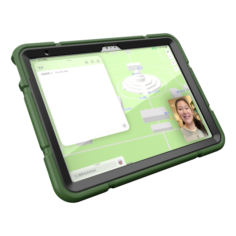 For iPad 2025 / 2022 Armor Holder Silicone Hybrid PC Tablet Case