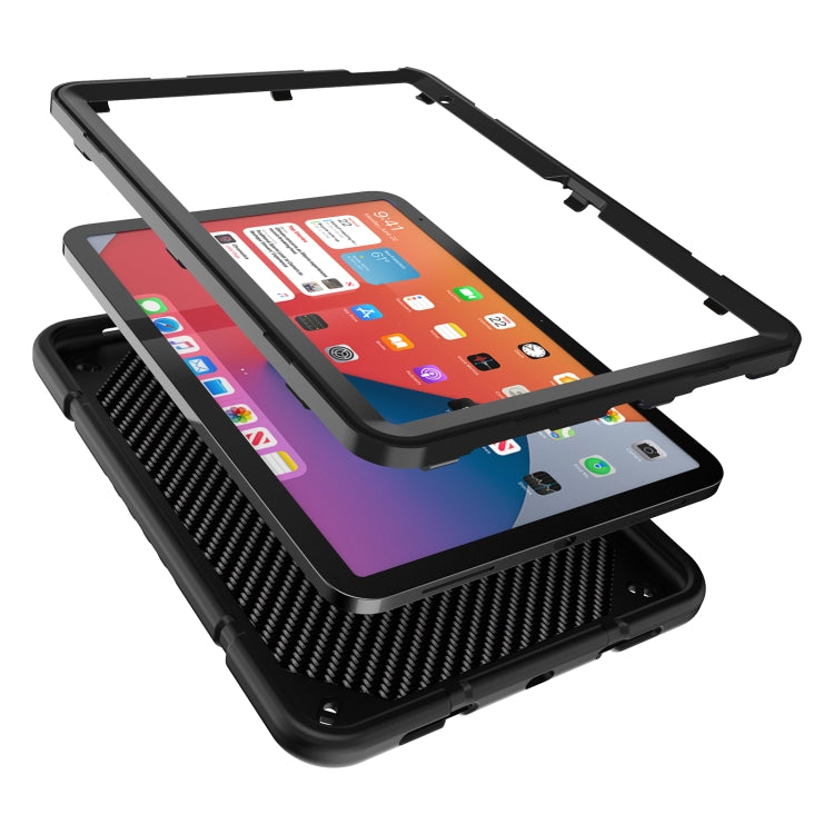 For iPad Air 2022 / 2020 10.9 Armor Holder Silicone Hybrid PC Tablet Case