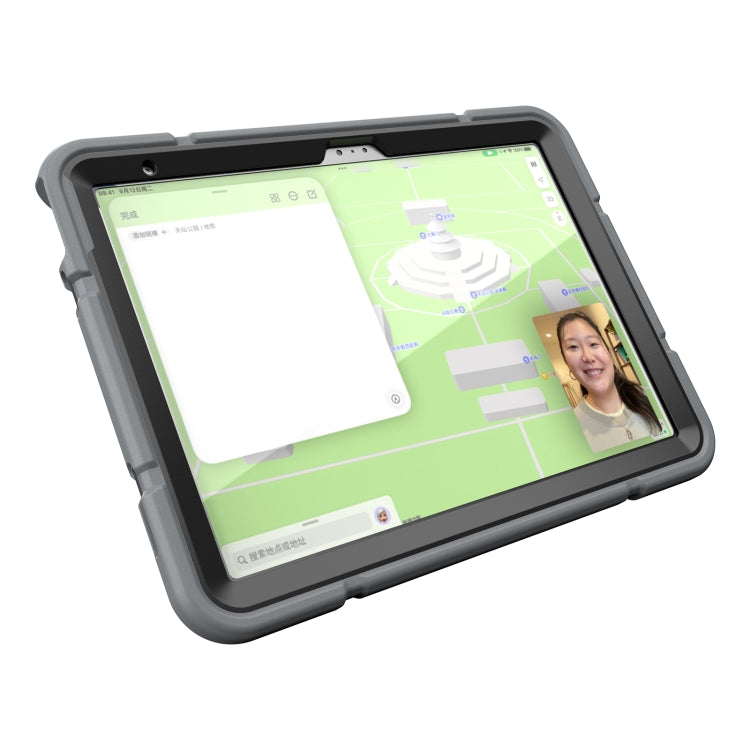 For iPad Air 2022 / 2020 10.9 Armor Holder Silicone Hybrid PC Tablet Case