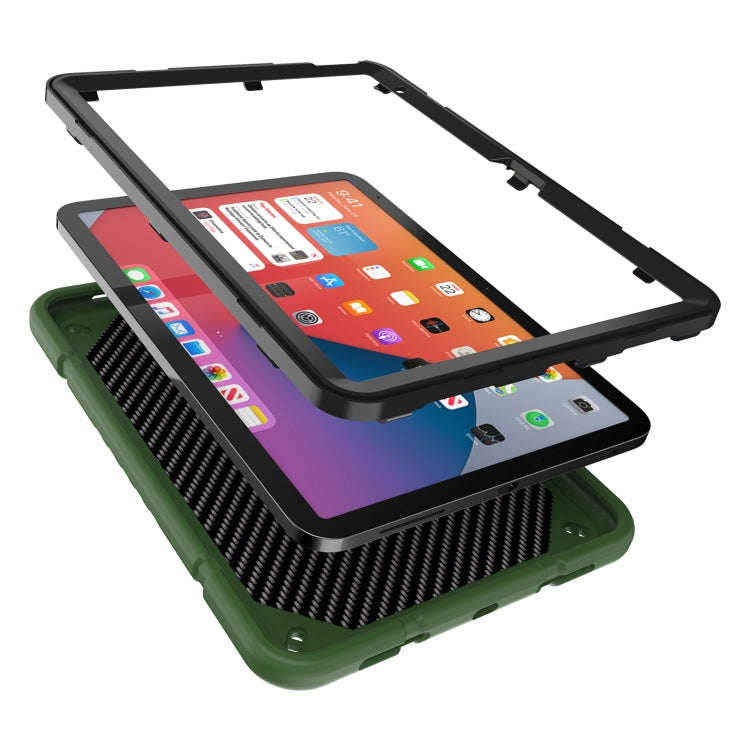 For iPad Air 2022 / 2020 10.9 Armor Holder Silicone Hybrid PC Tablet Case