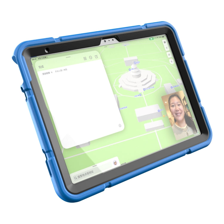 For iPad Air 2022 / 2020 10.9 Armor Holder Silicone Hybrid PC Tablet Case