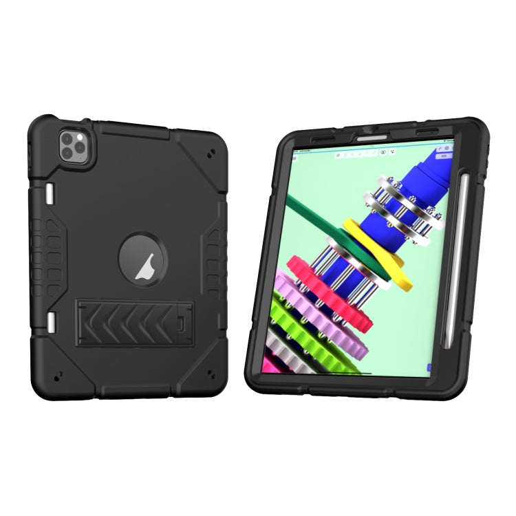 For iPad Pro 11 2022 / 2021 / 2020 Armor Holder Silicone Hybrid PC Tablet Case