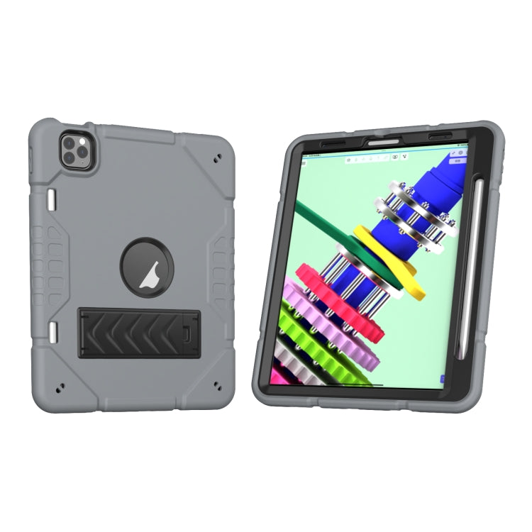 For iPad Pro 11 2022 / 2021 / 2020 Armor Holder Silicone Hybrid PC Tablet Case
