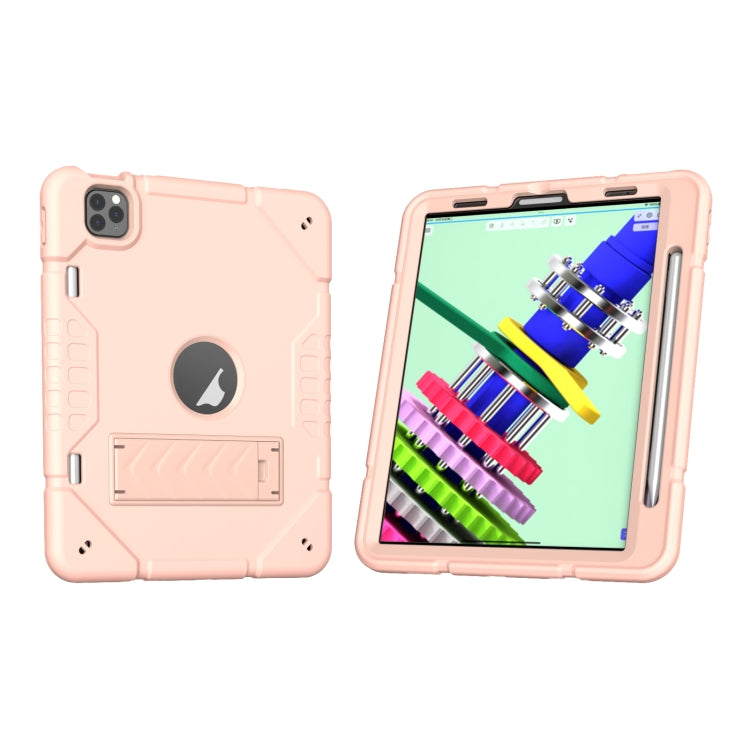 For iPad Pro 11 2022 / 2021 / 2020 Armor Holder Silicone Hybrid PC Tablet Case