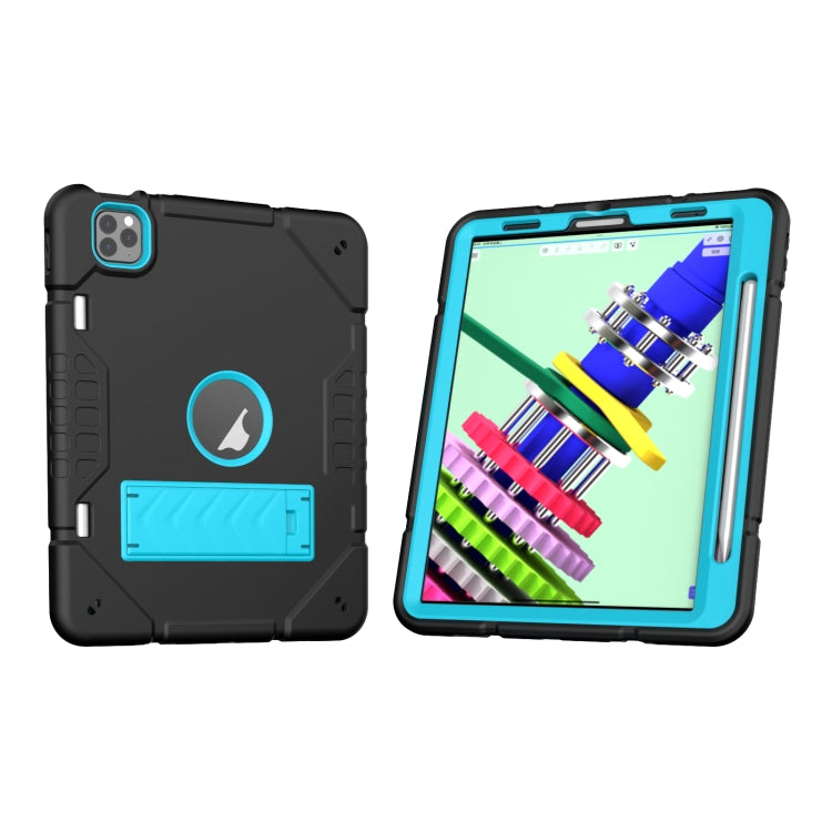 For iPad Pro 11 2022 / 2021 / 2020 Armor Holder Silicone Hybrid PC Tablet Case