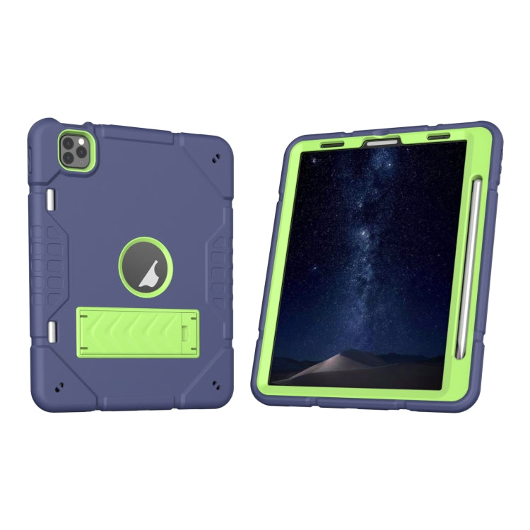 For iPad Pro 11 2022 / 2021 / 2020 Armor Holder Silicone Hybrid PC Tablet Case