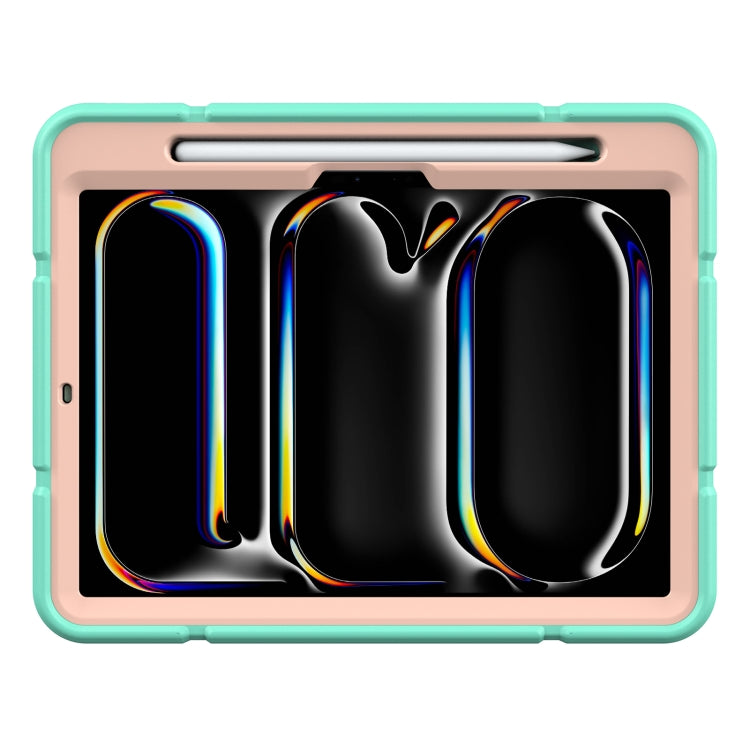 For iPad Pro 11 2025 / 2024 Armor Holder Silicone Hybrid PC Tablet Case