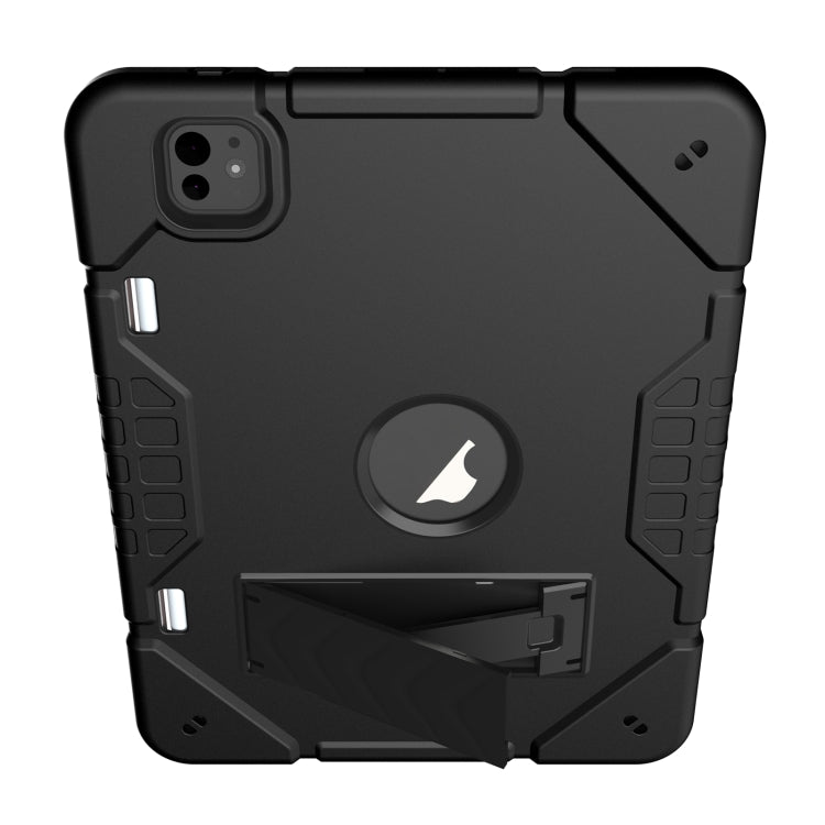 For iPad Pro 11 2025 / 2024 Armor Holder Silicone Hybrid PC Tablet Case