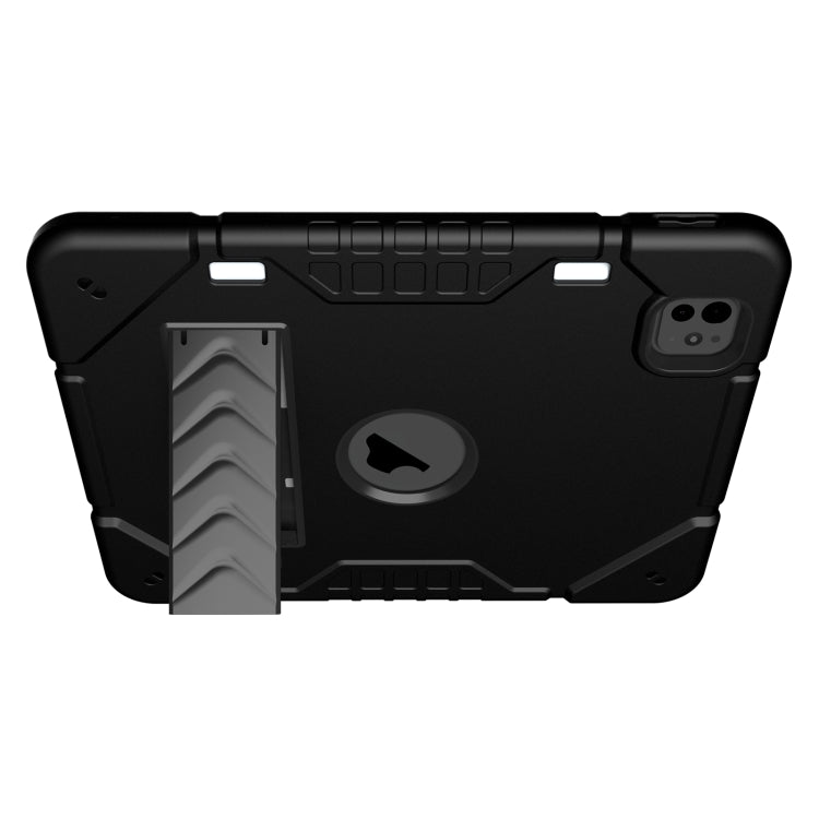 For iPad Pro 11 2025 / 2024 Armor Holder Silicone Hybrid PC Tablet Case