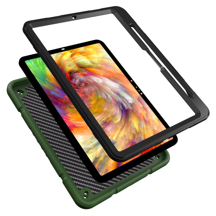 For iPad Pro 11 2025 / 2024 Armor Holder Silicone Hybrid PC Tablet Case