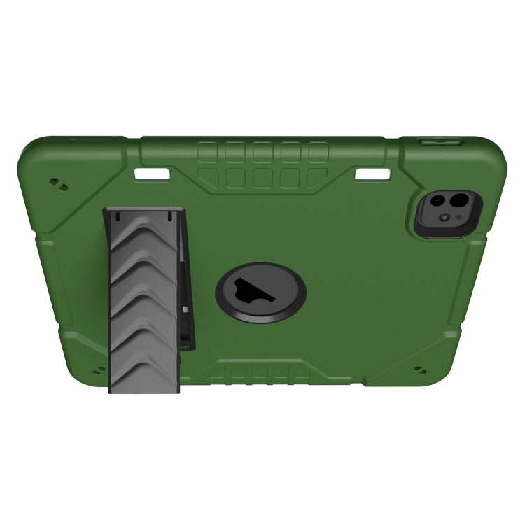 For iPad Pro 11 2025 / 2024 Armor Holder Silicone Hybrid PC Tablet Case