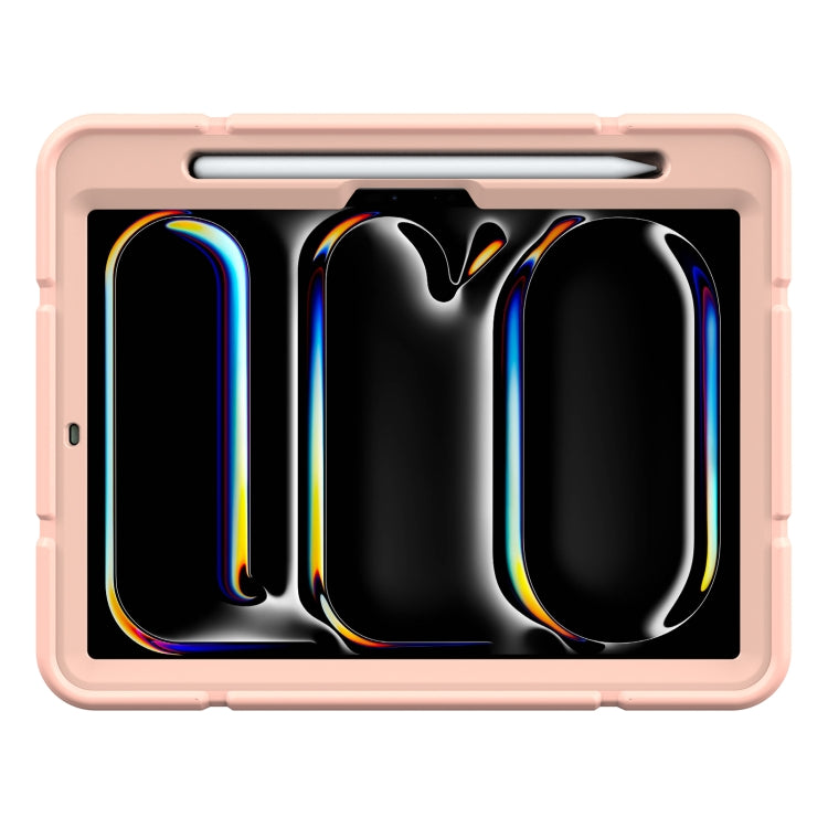For iPad Pro 11 2025 / 2024 Armor Holder Silicone Hybrid PC Tablet Case