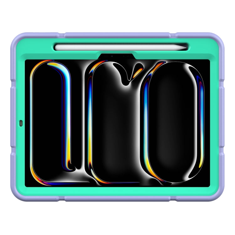 For iPad Pro 11 2025 / 2024 Armor Holder Silicone Hybrid PC Tablet Case
