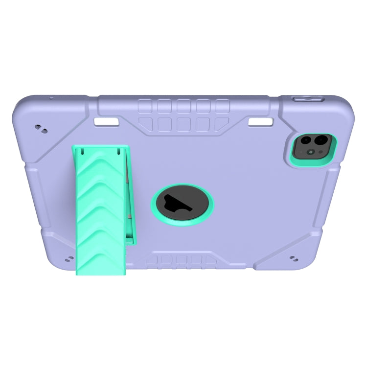 For iPad Pro 11 2025 / 2024 Armor Holder Silicone Hybrid PC Tablet Case